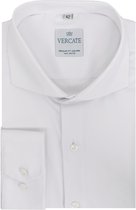 Vercate - Strijkvrij Kreukvrij Overhemd - Wit - Regular Fit - Bamboe Katoen - Lange Mouw - Heren - Maat 42/L
