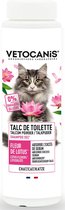vetocanis droogshampoo voor katten lotusbloem 150 g ,- lekkere geur.- voor katten die niet van water houden of als het even snel moet gaan .
