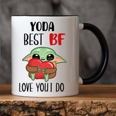 Yoda best BF love you i do mok - Valentijn cadeautje voor hem - Valentijn cadeautje voor haar - Valentijnsdag - Verjaardag cadeau - Cadeau voor man - Cadeau voor vrouw - Grappige cadeaus - Mokken - Theeglazen - Koffiebeker