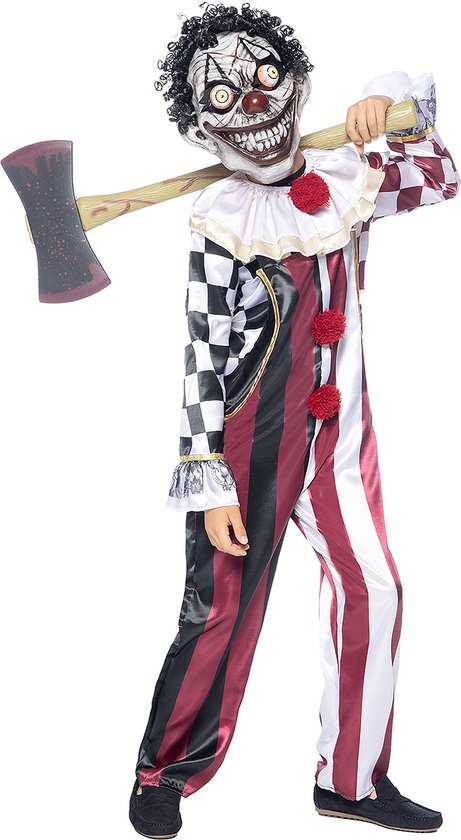 FUNIDELIA Premium Enge Clown Kostuum voor Jongens - 122 - 134 cm