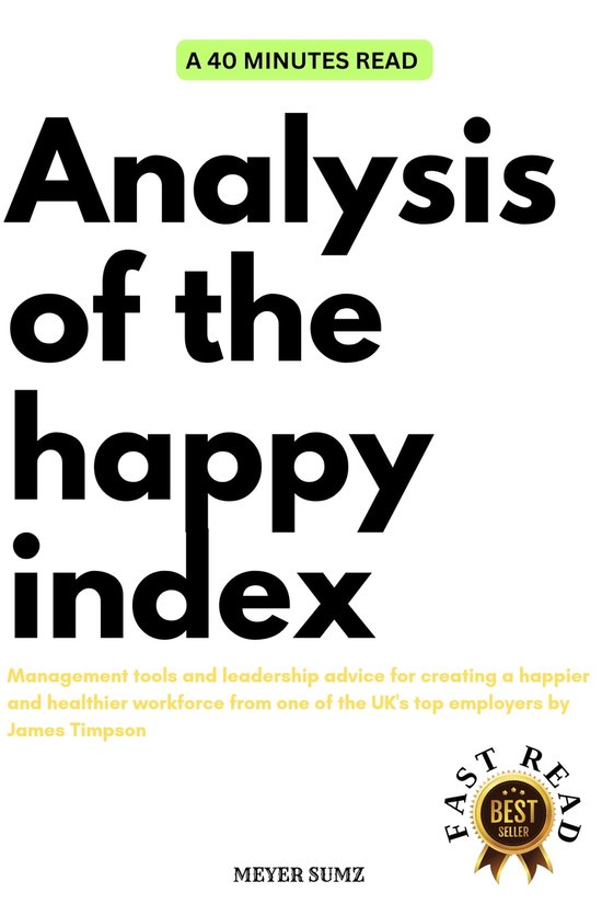 ANALYSIS of THE HAPPY INDEX (ebook), MAYER SUMZ | 1230007394201 ...