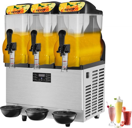 Commerciële Slushy Machine 36L Single Bowl 75 Cup Margarita Maker 1100W RVS Margarita Smoothie Frozen Drink Maker Slushie Machine voor Party Cafe Restaurants Bars Etc.