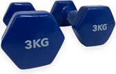 Padisport Dumbells Blauw - 3kg Dumbells - Sport Gewichten Voor Thuis - Handgewichten - Halter - Gewichten Set Halters - Gewichten 3 Kg - Blauw - Gewichten - Dumbells - Halters - Gewichtjes 3 Kg