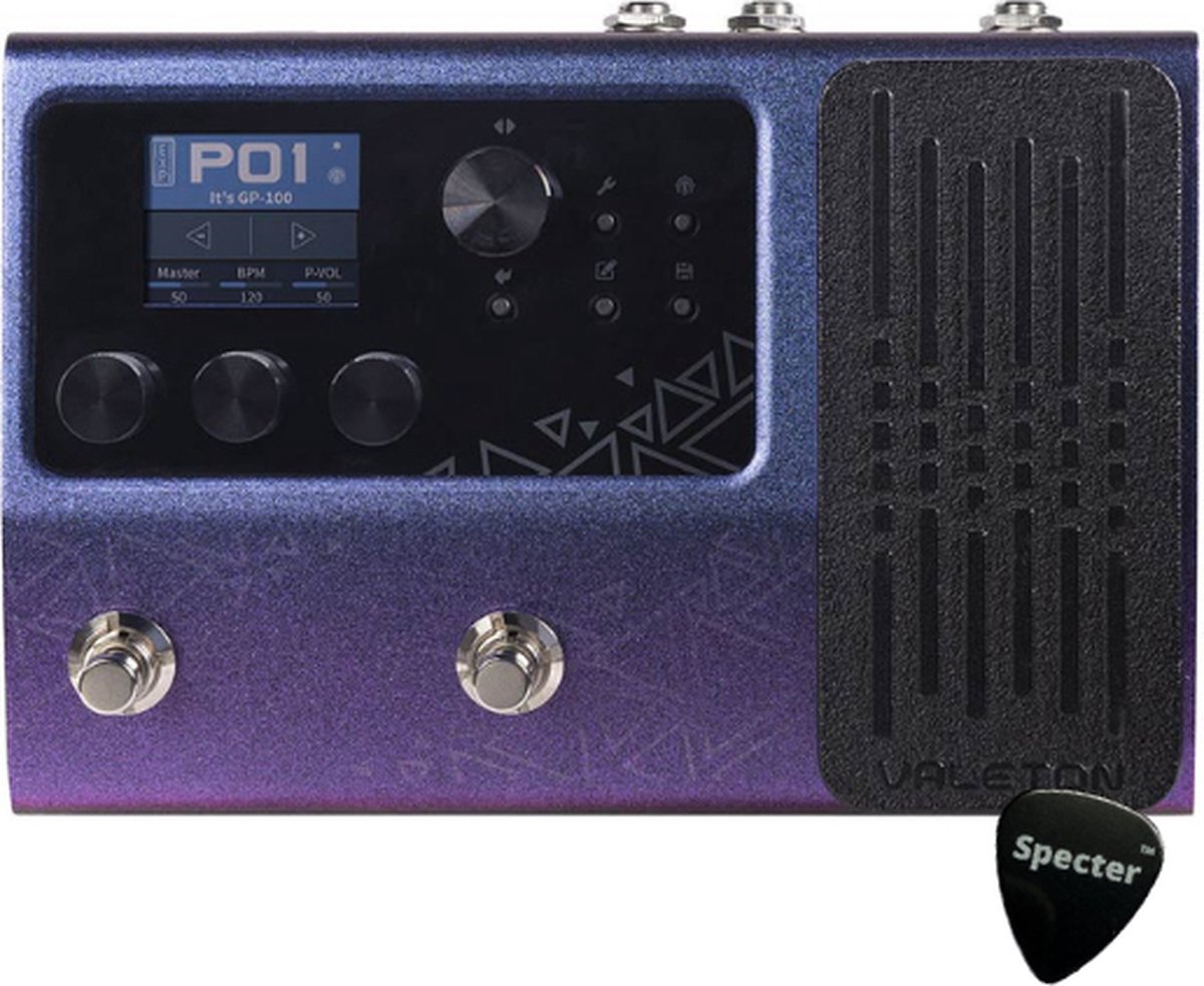 Valeton Multieffectpedaal voor Gitaar met Specter Plectrum | GP-100VT