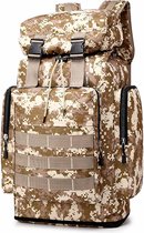 Militaire tactische rugzak 50 liter, rugzak outdoor, Assault Pack Bag, werkrugzak, rugzak voor reizen, werk, school, sport, bushcraft, trekking, kamperen, wandelen, Pixel Camo, camouflage, L