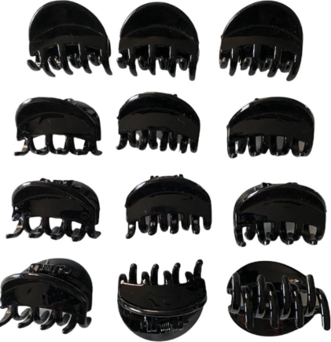 Knaak Mini Haarklemmen - Haarclip - Zwart - 3 cm - Set 12 Stuks
