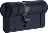 Iseo veiligheidscilinder F6 30/45 SKG3, dubbele profielcilinder, zwart