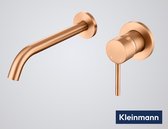 Kleinmann – Inbouw wastafelkraan – Geborsteld Brons – PVD coating –Sedal binnenwerk met keramische schijven