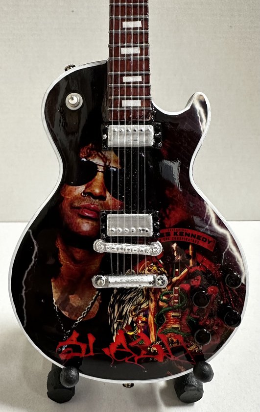 Mini gitaar Slash Guns N Roses 25cm Miniature- Guitar-Mini -Guitar- Collectables-decoratie -gitaar-Gift--Kado- miniatuur- instrument-Cadeau-verjaardag