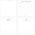Vier pagina's van een opgroeiboek met de titels 'Een dag om nooit te vergeten', 'Sinterklaas' en 'kerst'.