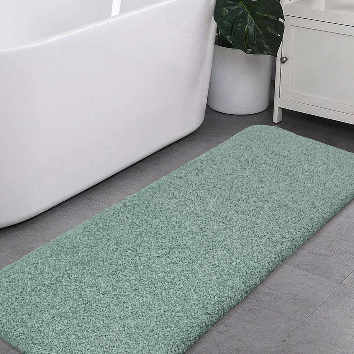 badmat, zacht, donzig, antislip badmat, verdikt badkamertapijt, superabsorberend, wasbaar in de machine, sneldrogend, aanpasbaar