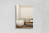 Rechthoekige Spiegel - Badkamerspiegel - Brons - 30 X 100 cm - Dikte: 4 mm - In Nederland Geproduceerd - Incl. Spiegellijm - Top Kwaliteit Wandspiegel Zonder Lijst