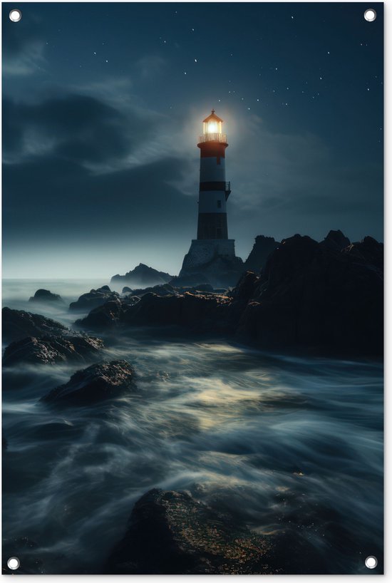 Tuinposter - Tuindoek - Tuinposters buiten - Vuurtoren in Tasmanië