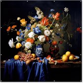 Tuin poster Bloemen - Fruit - Stilleven - Hollands - 200x200 cm - Tuindoek - Buitenposter