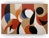 Abstractie kleurrijk poster - Modern poster - Poster abstract - Poster vintage - Poster woonkamer - Decoratie muur - 120 x 80 cm