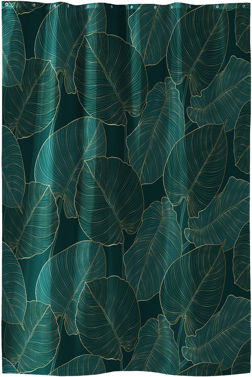Wicotex - Douchegordijn 180x200 - Textiel - Jade - Douchegordijnen - Douchegordijn anti schimmel