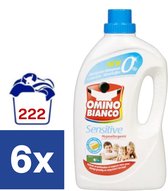 Lessive Liquide Omino Bianco Sensitive - 6 x 1,48 l (222 lavages)
