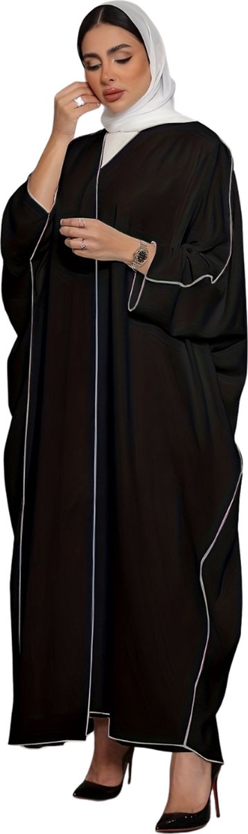 Nivard Gebedskleding Dames - Abaya - Islamitische Kleding - Khimar - Jilbab - Vrouw - Alhamdulillah - Zwart