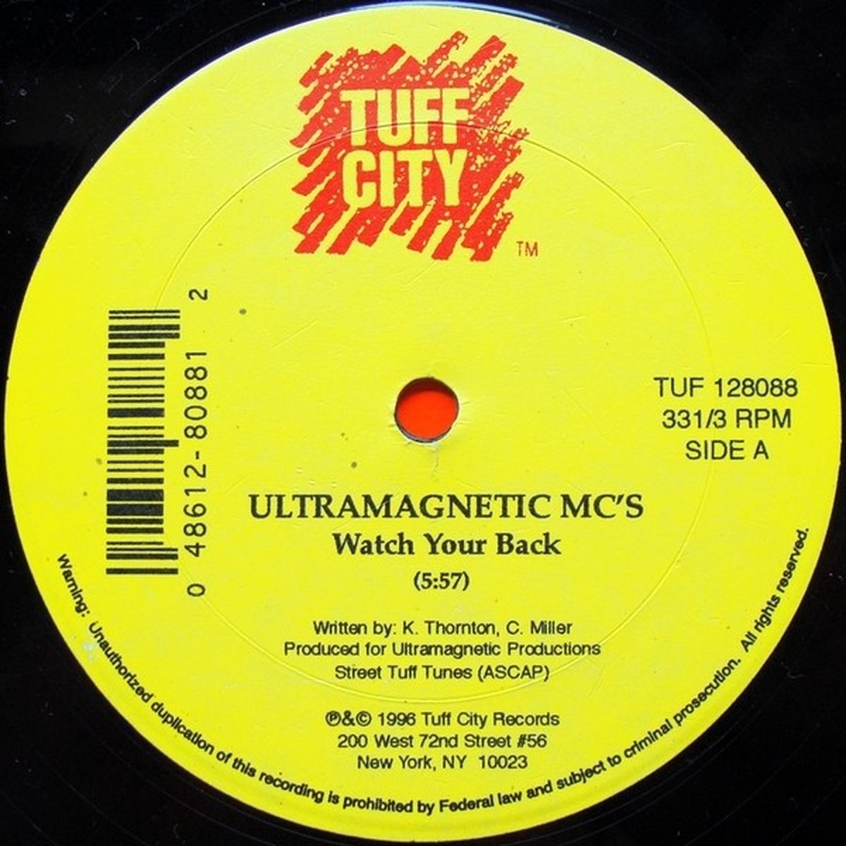 Ultramagnetic MC's - Watch Your Back (12" Single)