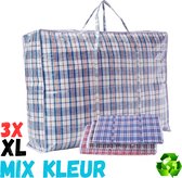 De Snuffelaar® - Opbergtas | 3 Stuks - XL - Mix kleuren - Big shopper |  Reistas extra... | bol