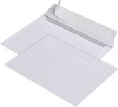 SOHO Enveloppen C6 – Luxe Enveloppen - Briefomslag – Envelop – Zelfklevende Enveloppen – 50 stuks - 114 x 162 mm – Wit