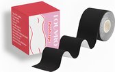 LOUVRO Boob Tape - BH tape 5 meter lang - Tape voor borsten - Booblift - Fashion tape - Zwart