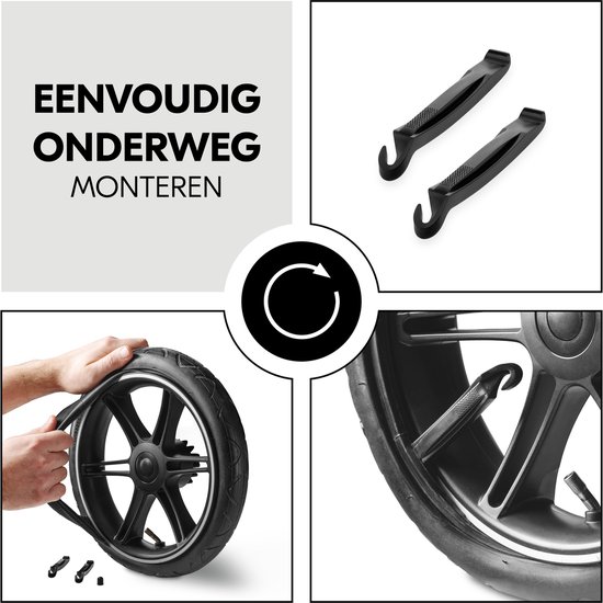 Hauck Pushchair Repair Kit 3WS - binnenbanden - Black van Hauck — afbeelding 3