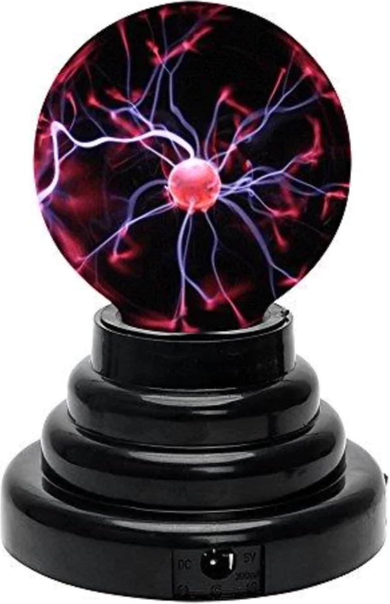 Goeco Plasmabal - 14.5cm - Gevoelige Touch Sphere - Magic Ball - USB + Batterij - Rood Licht