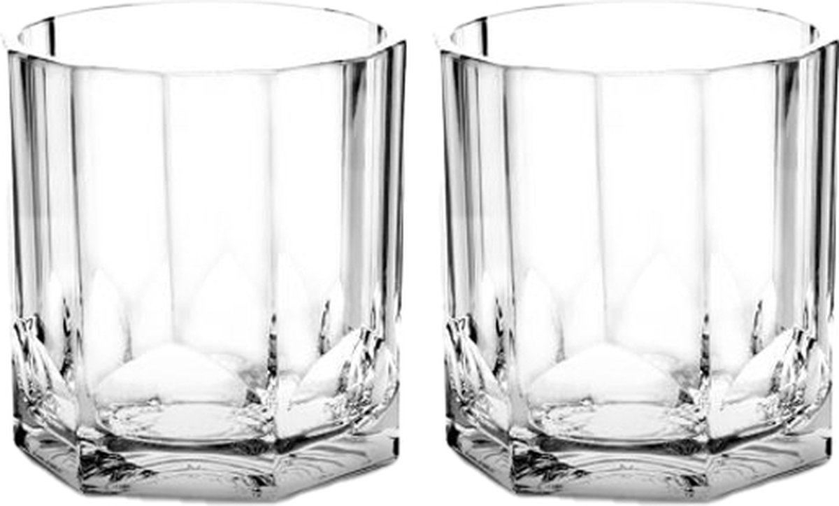 RBDRINKS Whiskey Glazen – Plastic Whiskey Glazen – Kunststof Whiskey Glazen - Kunststof Glazen – Plastic Glazen – 38cl – Transparant – 2 Stuks