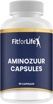 Fit for Life Aminozuur Capsules - Met toevoegde vitaminen en mineralen - Met hoog gehalte aan Glycine - Bevat ook chroom - Geschikt voor vegetariërs en veganisten - 90 capsules