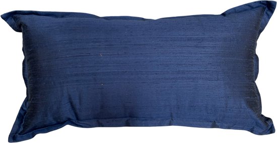 Cushion cover silk 25x50cm blue