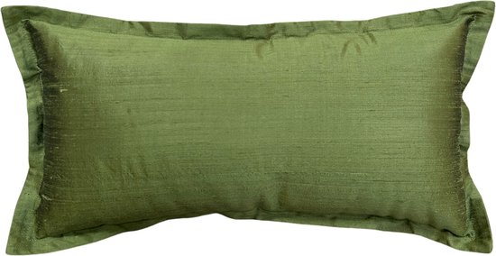 Cushion cover silk 25x50cm green