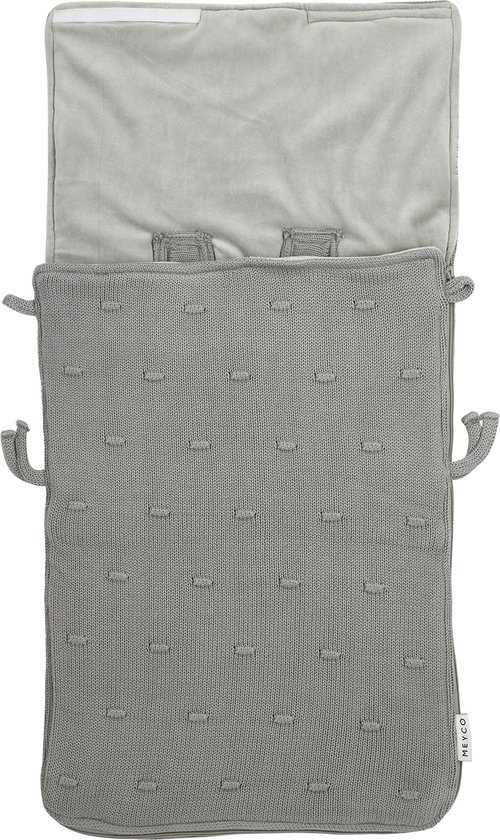 Meyco Baby Knots voetenzak - grey - 40x82cm van Meyco — afbeelding 2