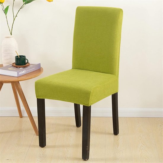 Winkrs - Housse de chaise pour chaise de salle à manger ou chaise de bureau - Vert - Blocs - Housse extensible universelle pour Chaises