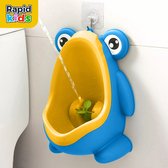 Urinoir Happy Frog | Kids Rapid | Pot pipi | Entraîneur de toilettes | Toilettes Kinder | Urinoir pour enfants | Formation de pot | Tout-petits | Faire pipi | Kids | Bleu