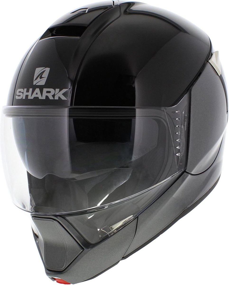 Shark Evojet Helm Dual glans zwart grijs