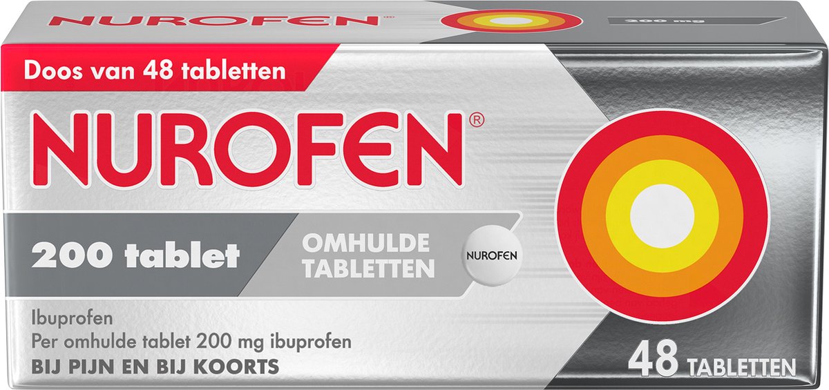 Goedkoopste Nurofen Ibuprofen 200mg - 1 x 48 tabletten