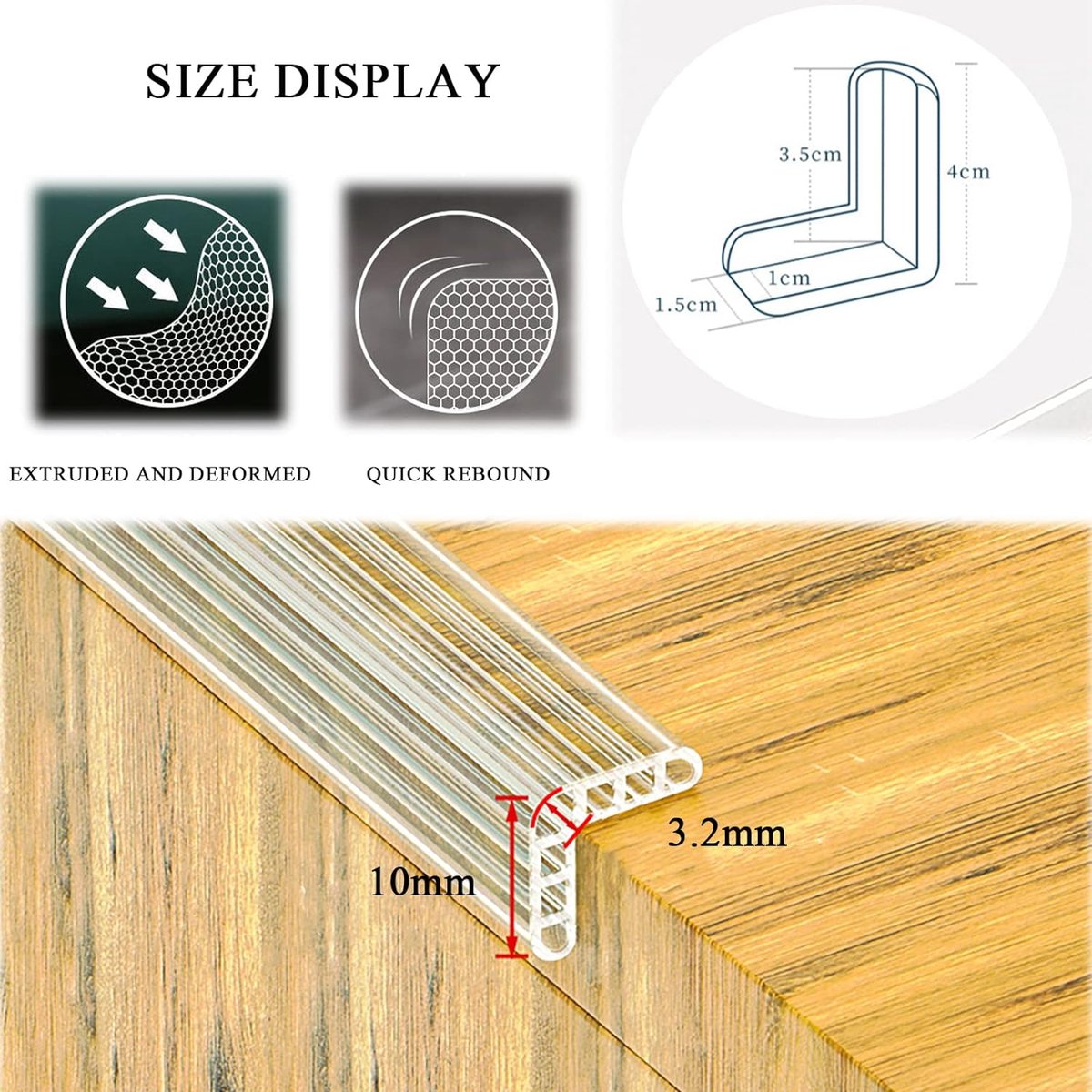 Corner protectors baby - corner protectors Table, 3m, with 4 Edge Protection