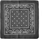 Boeren zakdoek zwart - Bandana - Trots op de boer - Landelijke decoratie - Polyester - 55 x 55 cm