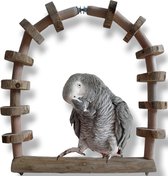 Grote houten schommel voor vogels | Vogelschommel XL | Papegaaienschommel