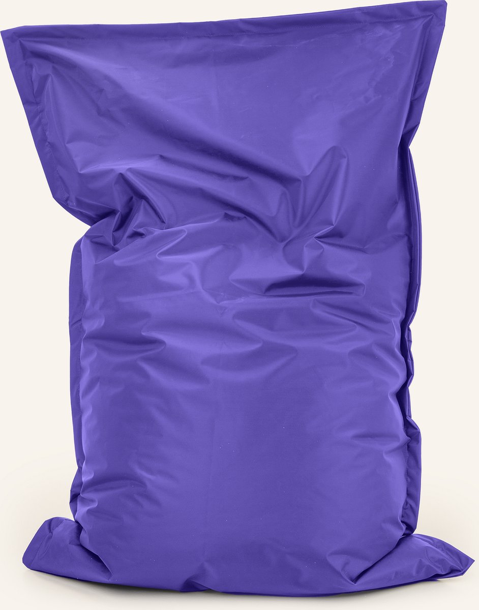 Drop & Sit - zitzak/zitkussen - robuust nylon - paars - 100 X 150 cm - voor binnen en buiten - verkrijgbaar in verschillende kleuren
