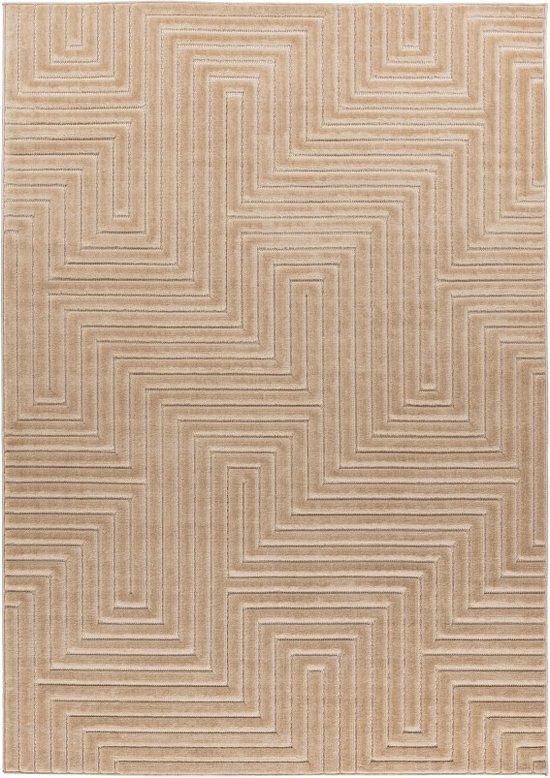 Lalee Viva | Modern Vloerkleed Laagpolig | Beige | Tapijt | Karpet | Nieuwe Collectie 2024 | Hoogwaardige Kwaliteit | 200x290 cm