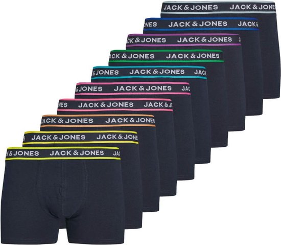 JACK&JONES ADDITIONALS JACLIME SOLID TRUNKS 10 PACK Heren Onderbroek - Maat XL - JACK & JONES