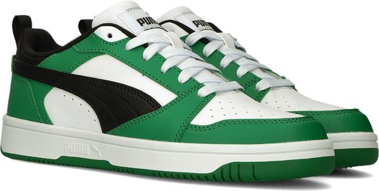 PUMA Puma Rebound V6 Lo Jr FALSE Sneakers - PUMA White-PUMA Black-Archive Green - Maat 39 - PUMA