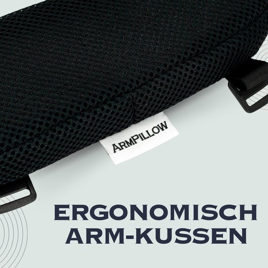 Stoel armleuning pads, ergonomische stoel elleboog kussen verstelbare riem 4 stuks voor gaming stoelen (zwart