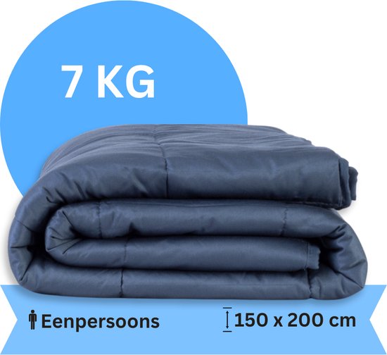 Swiss Nights Verzwaringsdeken - Weighted Blanket - Anti-allergie - 100% Bamboe buitenlaag - 7KG - 150 x 200 cm - Met micro glasparels
