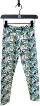 Ducksday - sport legging voor kinderen - sportbroek - dansbroek - Stretch materiaal - unisex - Toucan - Groen maat 110/116