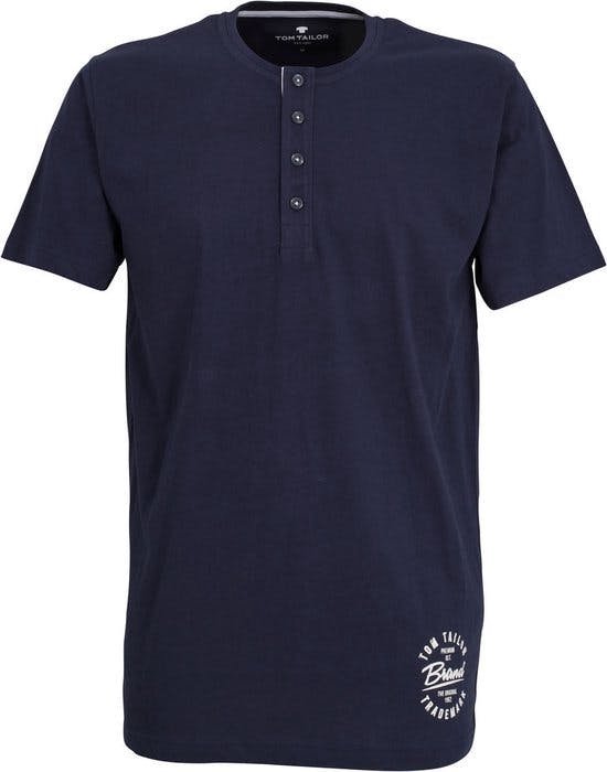 Tom Tailor T-shirt ronde hals - 630 Blue - maat S (S) - Heren Volwassenen - 100% katoen- 71040-5609-630-S