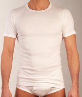 Dulcia T-shirt ronde hals - White - maat XXL (XXL) - Heren Volwassenen - 100% katoen- 675.8167 wit-XXL