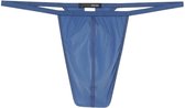 HOM Plume g-string (1-pack) - heren string - midden blauw - Maat: XXL